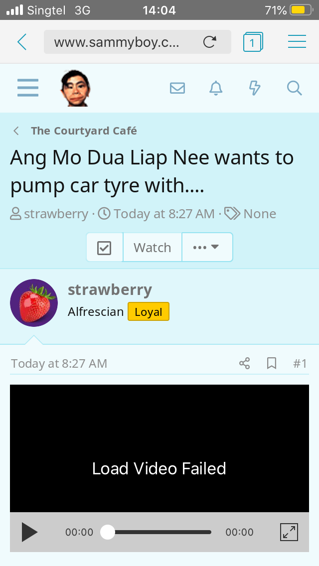 Ang Mo Dua Liap Nee Wants To Pump Car Tyre With Sams Alfresco Coffee